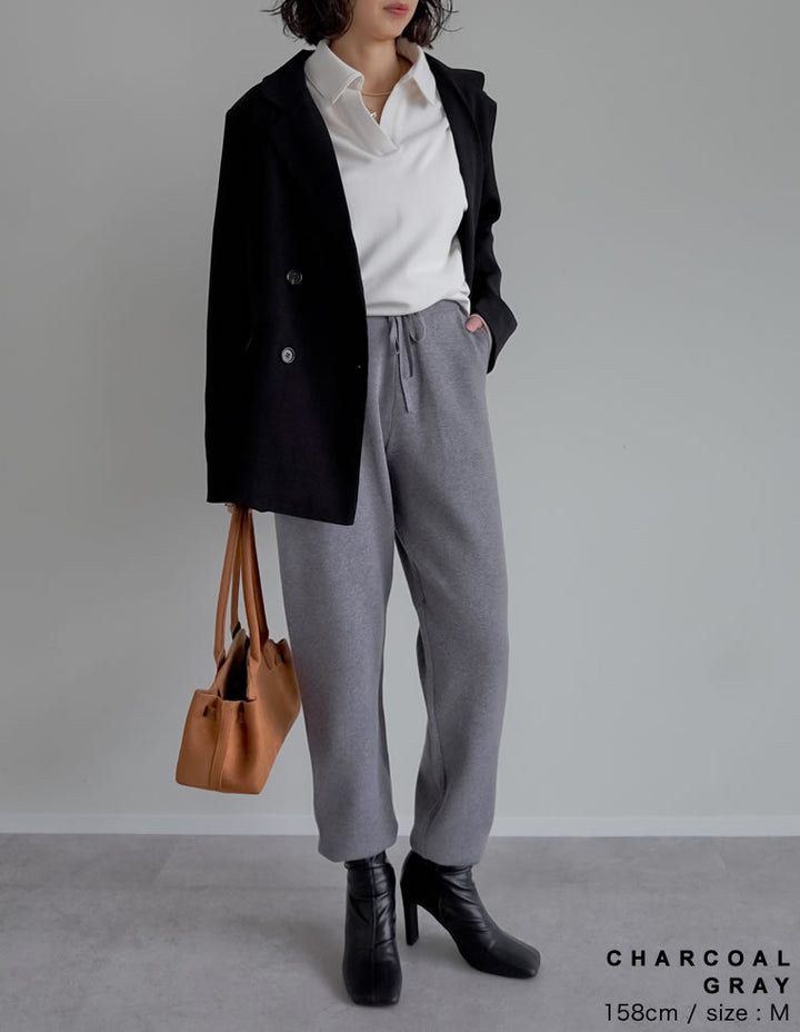 [低身長サイズ有][洗濯機で洗える]ミラノリブニットジョガーパンツ パンツ 人気レディースファッション通販 リエディ