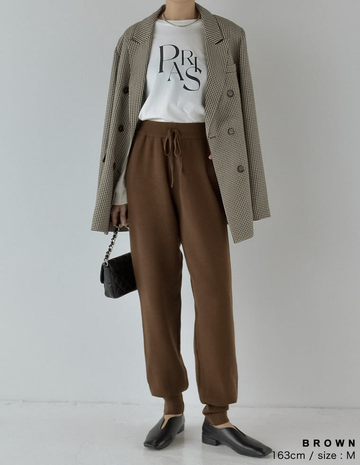 [低身長サイズ有][洗濯機で洗える]ミラノリブニットジョガーパンツ パンツ 人気レディースファッション通販 リエディ