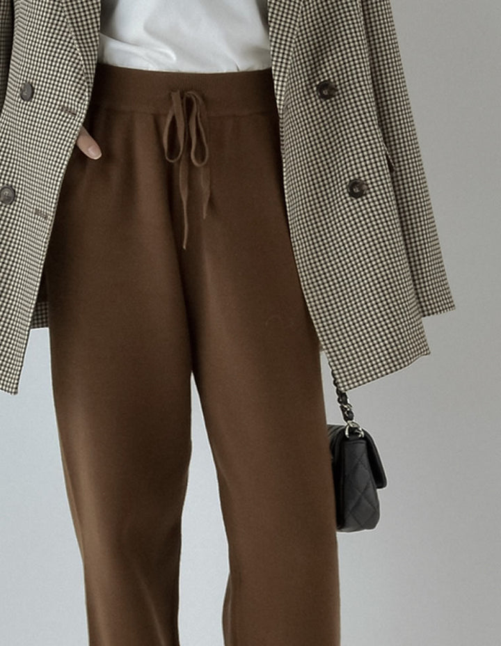 [低身長サイズ有][洗濯機で洗える]ミラノリブニットジョガーパンツ パンツ 人気レディースファッション通販 リエディ