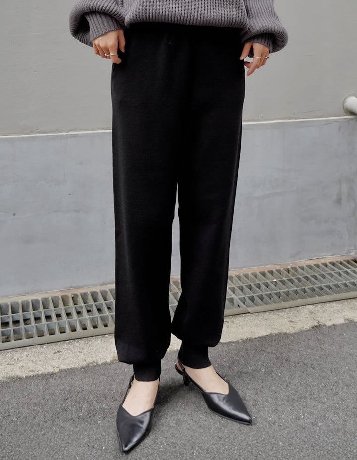 [低身長サイズ有][洗濯機で洗える]ミラノリブニットジョガーパンツ パンツ 人気レディースファッション通販 リエディ