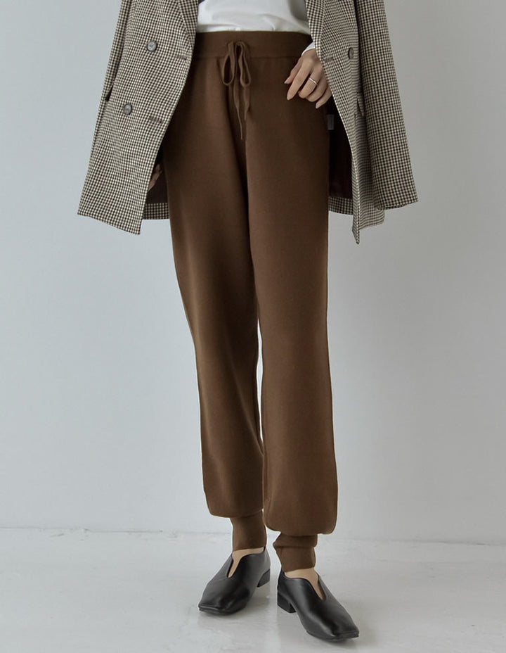 [低身長サイズ有][洗濯機で洗える]ミラノリブニットジョガーパンツ パンツ 人気レディースファッション通販 リエディ