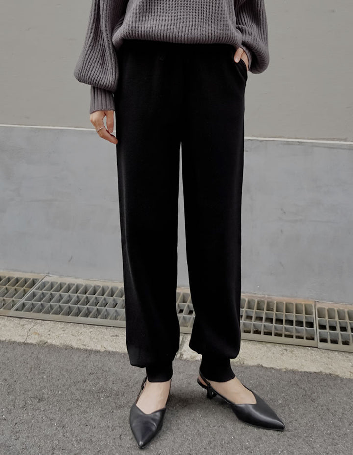 [低身長サイズ有][洗濯機で洗える]ミラノリブニットジョガーパンツ パンツ 人気レディースファッション通販 リエディ