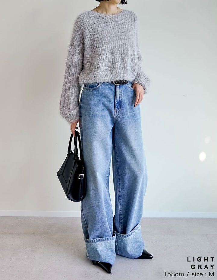 【クーポンで20%OFF ¥3,298⇒¥2,638 】〖クーポンコード：SH_20_250908〗[新色追加]プードルシャギーニットトップス