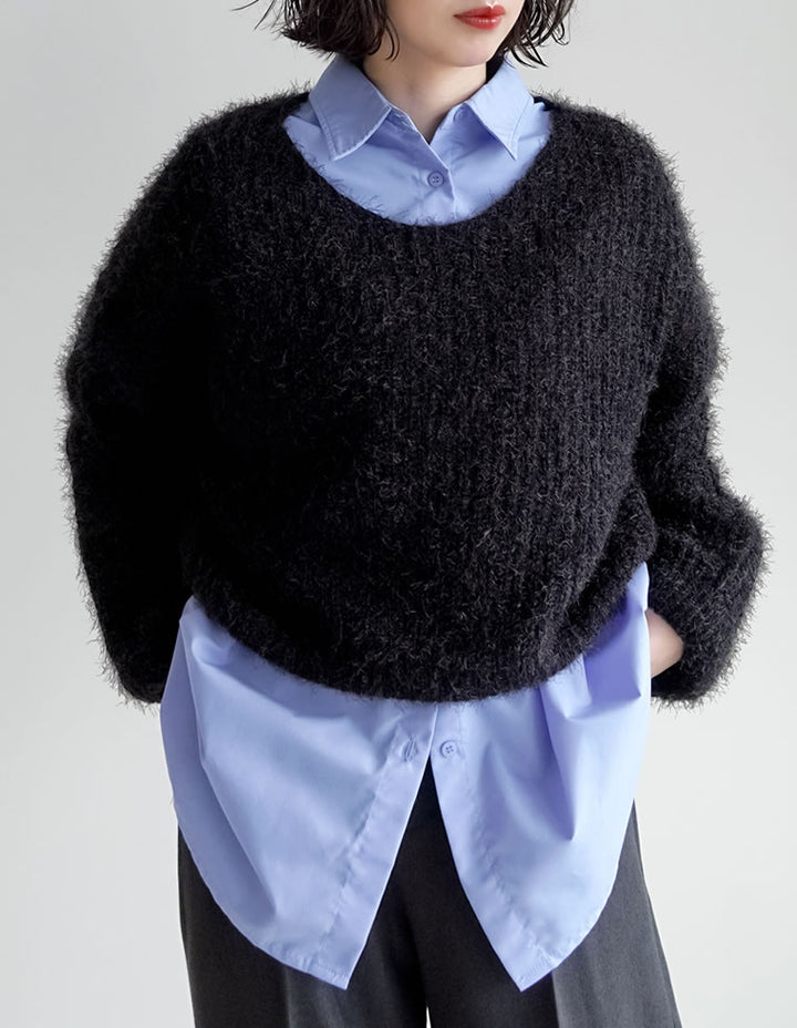 【クーポンで20%OFF ¥3,298⇒¥2,638 】〖クーポンコード：SH_20_250908〗[新色追加]プードルシャギーニットトップス