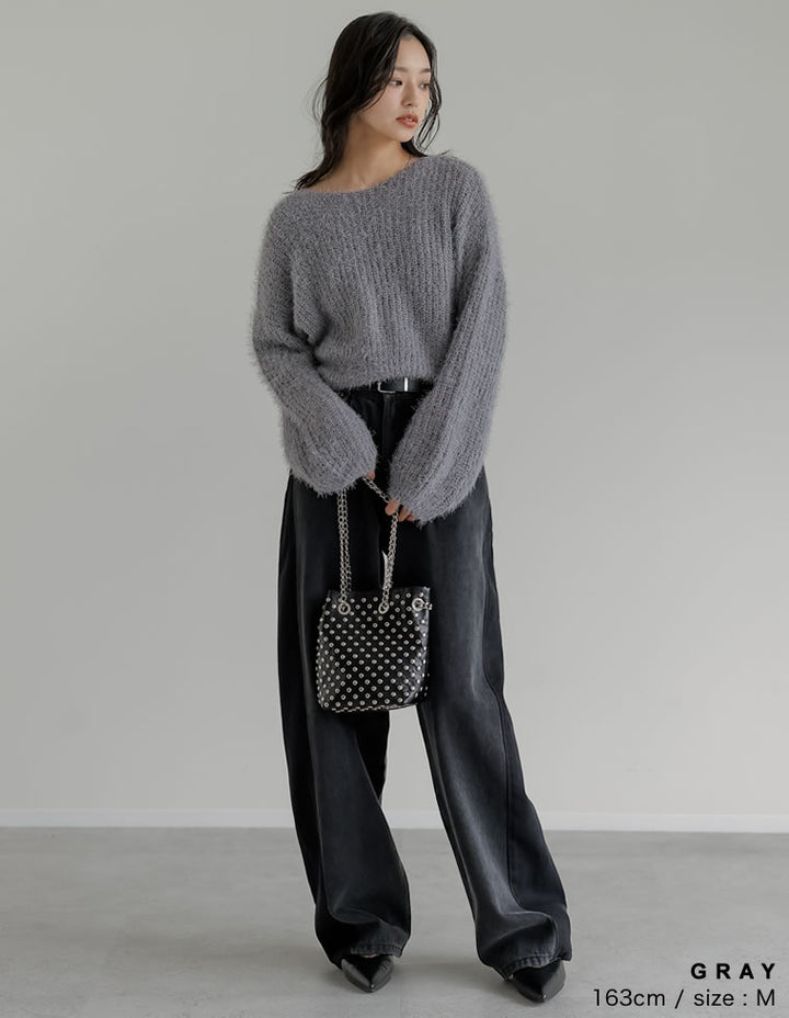【クーポンで20%OFF ¥3,298⇒¥2,638 】〖クーポンコード：SH_20_2510〗[新色追加]プードルシャギーニットトップス