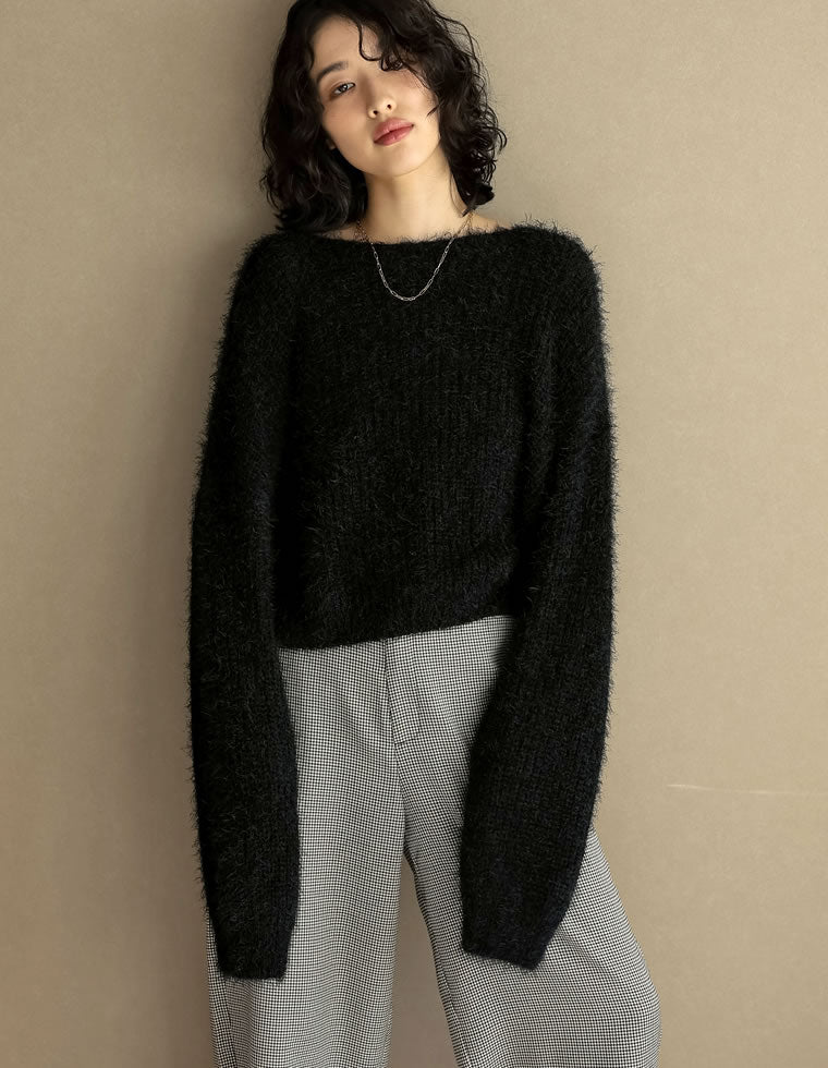 EDIT.FOR LULU - ルルオンザブリッジ　アンゴラモヘアシャギーニット EDIT.FOR LULU - ルルオンザブリッジ アンゴラモヘアシャギー