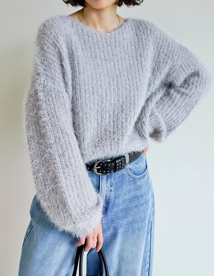 【クーポンで20%OFF ¥3,298⇒¥2,638 】〖クーポンコード：SH_20_250908〗[新色追加]プードルシャギーニットトップス