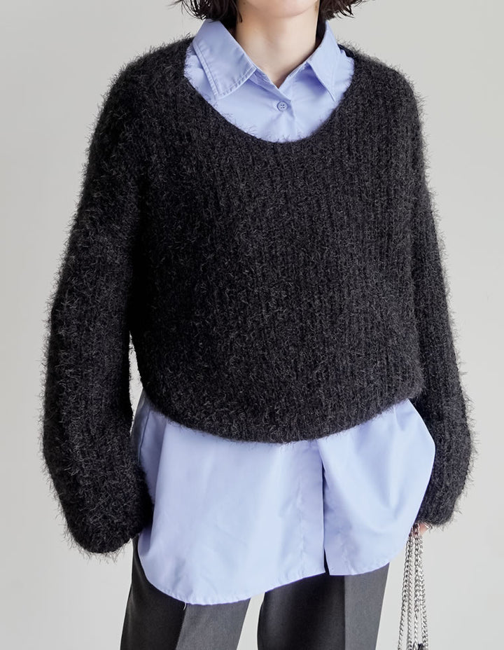 【クーポンで20%OFF ¥3,298⇒¥2,638 】〖クーポンコード：SH_20_250908〗[新色追加]プードルシャギーニットトップス