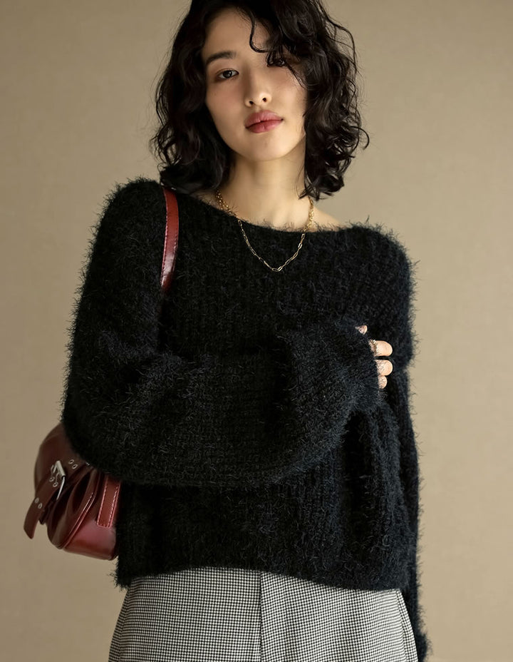 【クーポンで20%OFF ¥3,298⇒¥2,638 】〖クーポンコード：SH_20_250908〗[新色追加]プードルシャギーニットトップス