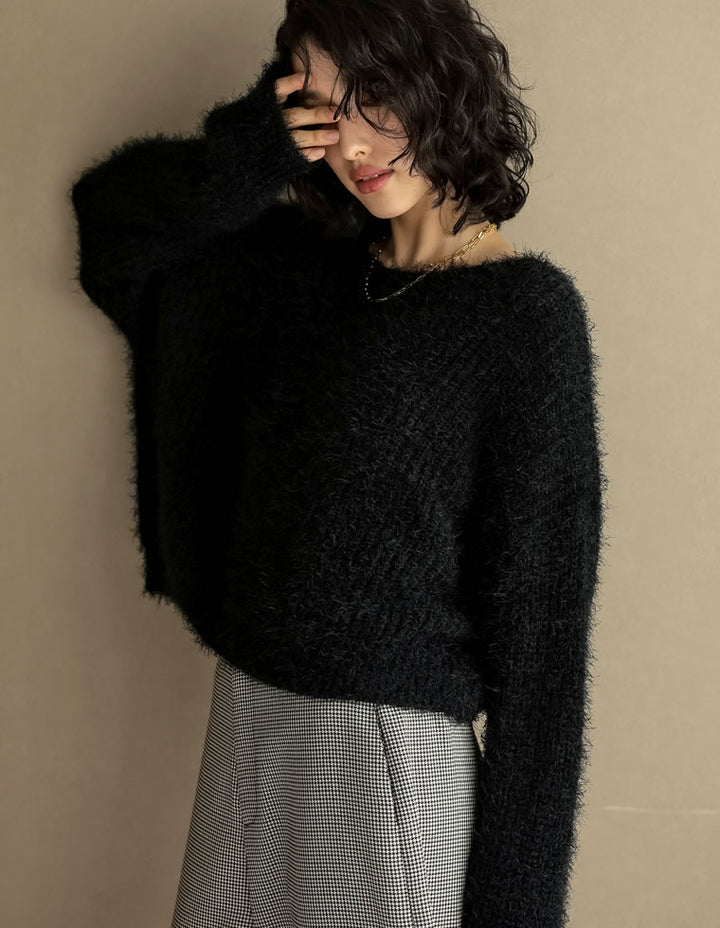 【クーポンで20%OFF ¥3,298⇒¥2,638 】〖クーポンコード：SH_20_250908〗[新色追加]プードルシャギーニットトップス