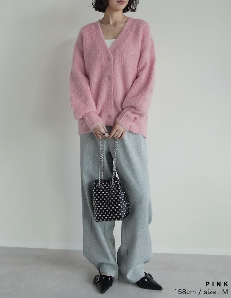 MIXカラーシャギーニットカーディガン - トップス通販 | 人気