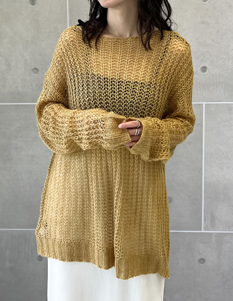 Re:EDIT 新品　起毛シアーメッシュニットトップス　透かし編み　3枚SET 起毛シアーメッシュニットトップス - トップス通販 | 人気