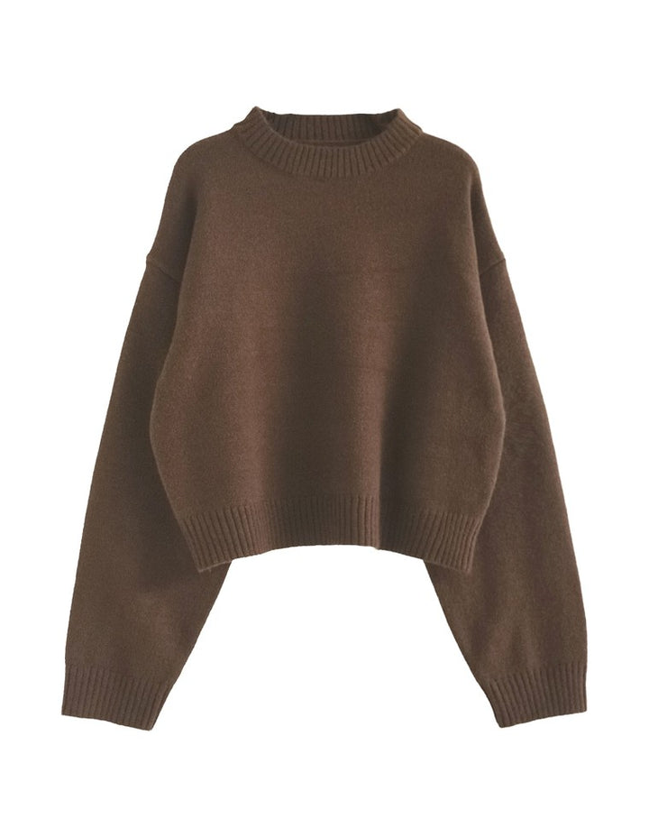 【クーポンで20%OFF ¥2,998⇒¥2,398 】〖クーポンコード：SH_20_250908〗[累計販売枚数8,200枚突破！][新色追加]アルパカタッチクロップド丈ニットプルオーバー