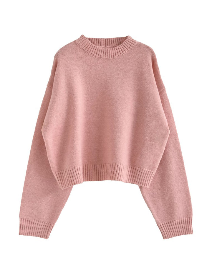 【クーポンで20%OFF ¥2,998⇒¥2,398 】〖クーポンコード：SH_20_250908〗[累計販売枚数8,200枚突破！][新色追加]アルパカタッチクロップド丈ニットプルオーバー