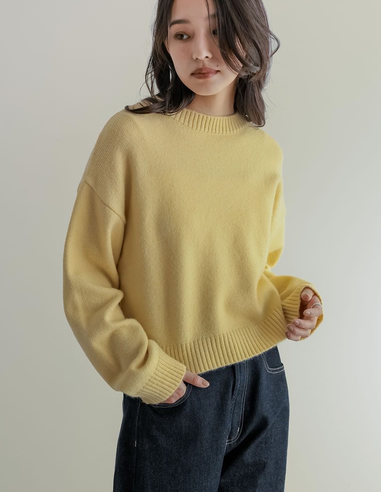 アルパカタッチクロップド丈ニットプルオーバー - トップス通販 | 人気