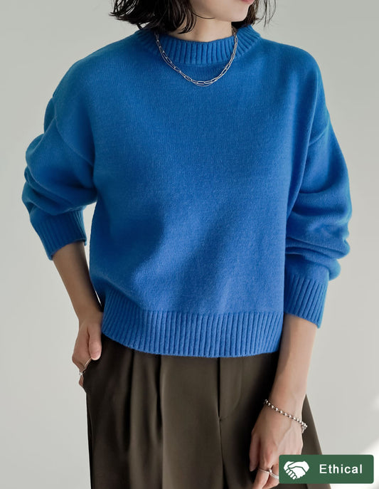 【クーポンで20%OFF￥2,998⇒￥2,998】〖クーポンコード：SH_20_251024〗[累計販売枚数8,600枚突破！][新色追加]アルパカタッチクロップド丈ニットプルオーバー トップス 人気レディースファッション通販 リエディ