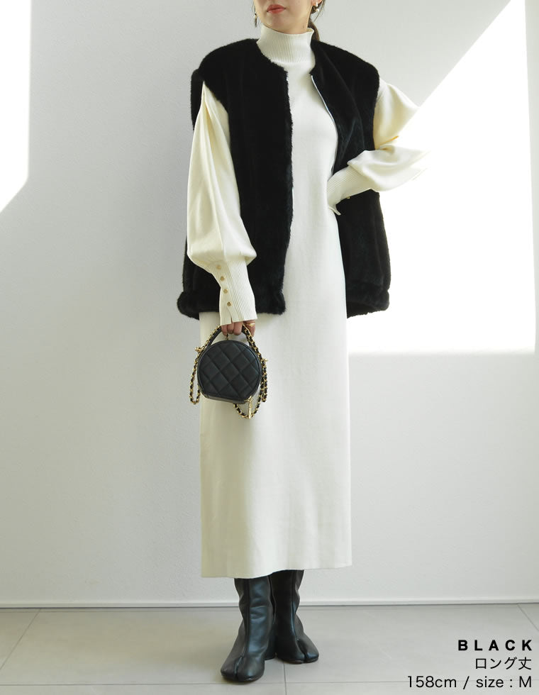 丈が選べるフェイクファーベスト - ジャケット/アウター通販 | 人気