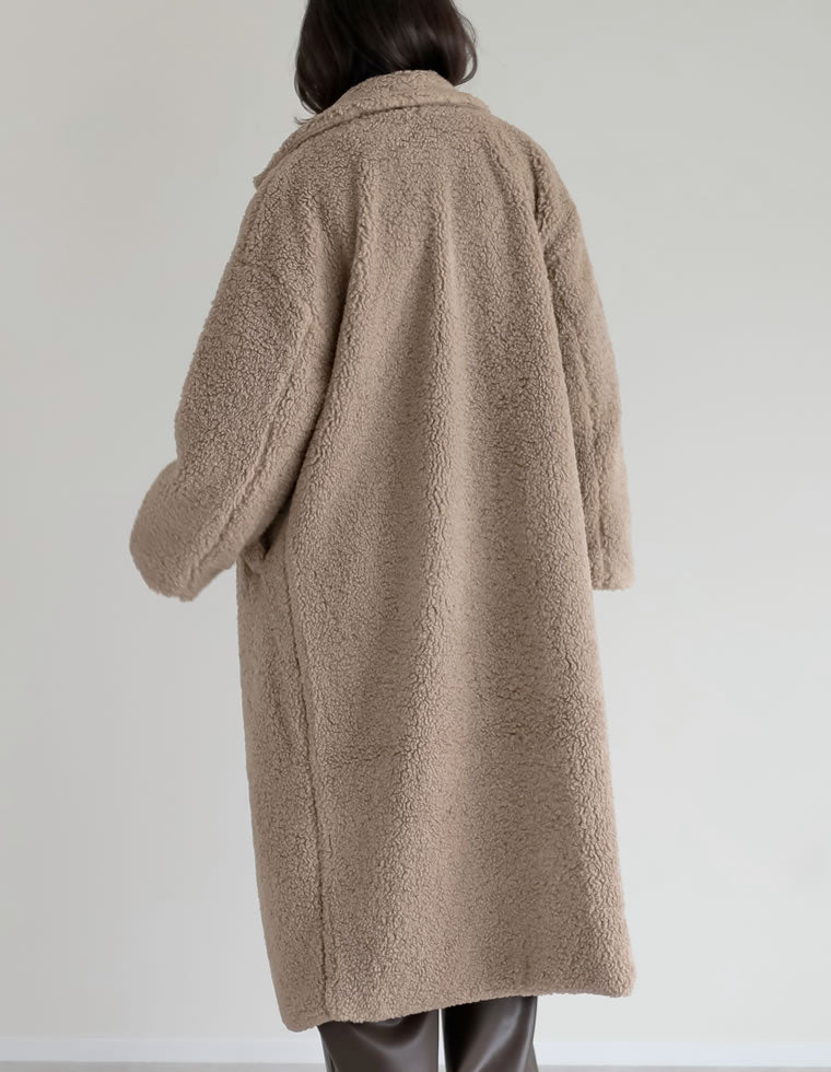 ボアビッグカラーダブルチェスターコート - ジャケット/アウター通販