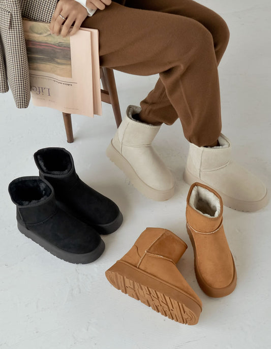 [大きいサイズ有]厚底ショートムートンブーツ シューズ 人気レディースファッション通販 リエディ