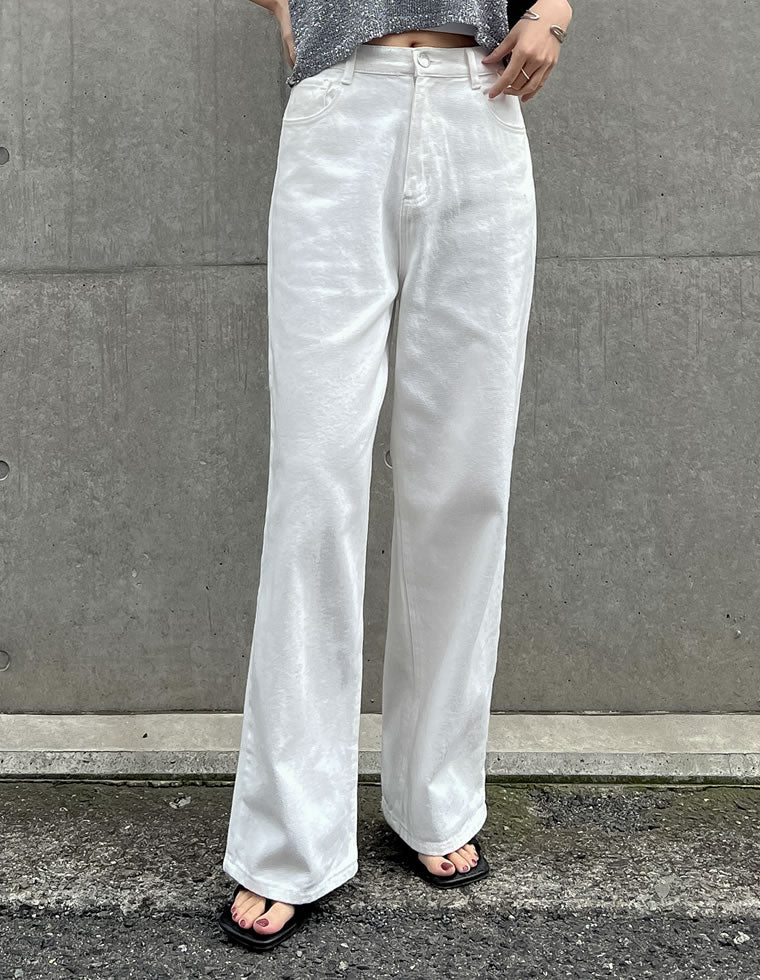 コットンデニムルーズワイドパンツ - パンツ通販 | 人気