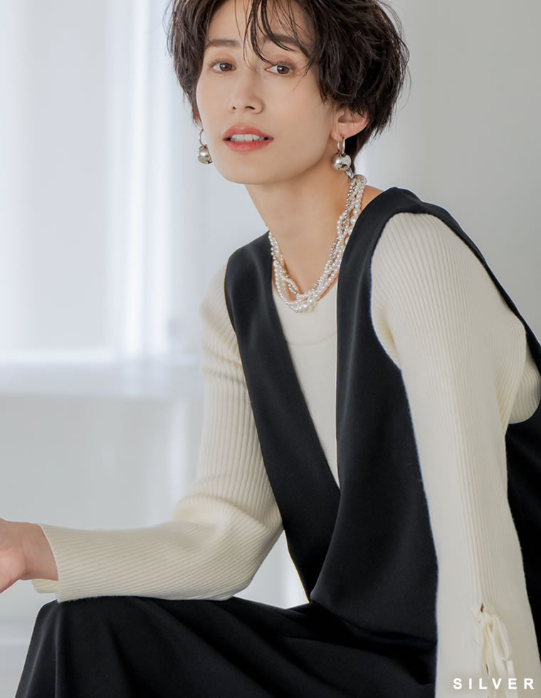 ビッグメタルボールピアスorイヤリング - アクセサリー通販 | 人気