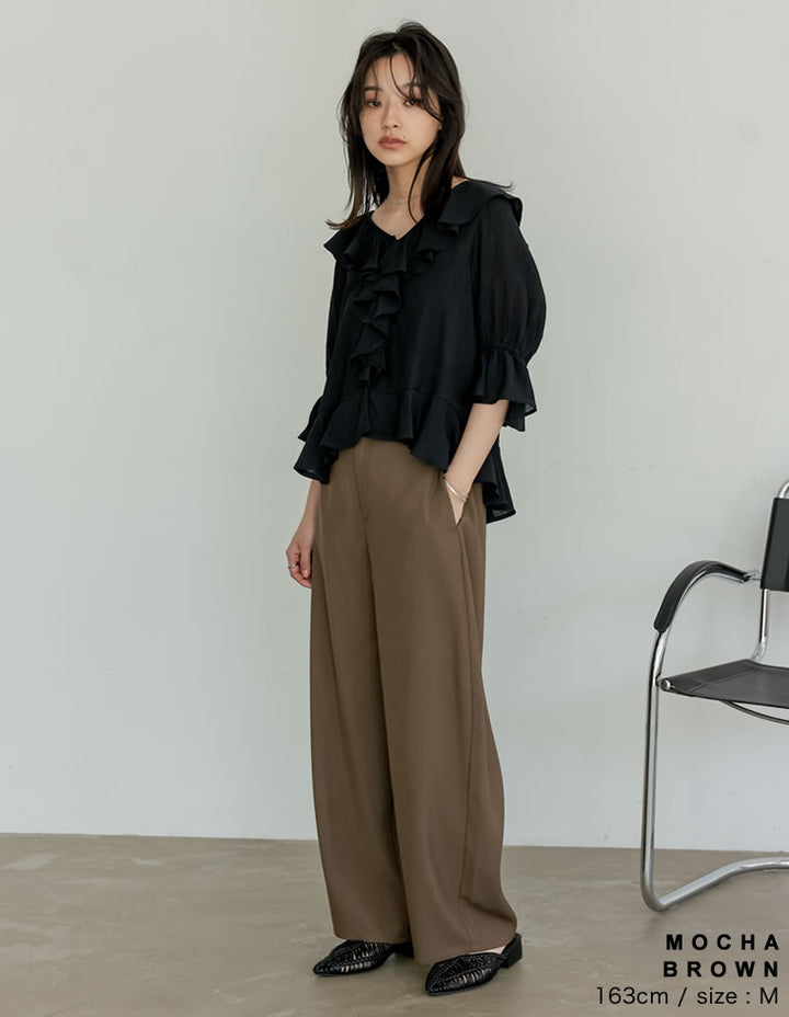 [話題のカーブパンツ][全骨格◎/体型拾わず美脚見え][販売枚数4.4万枚突破][低身長/高身長/大きいサイズ有]ツイルカーブパンツ パンツ 人気レディースファッション通販 リエディ