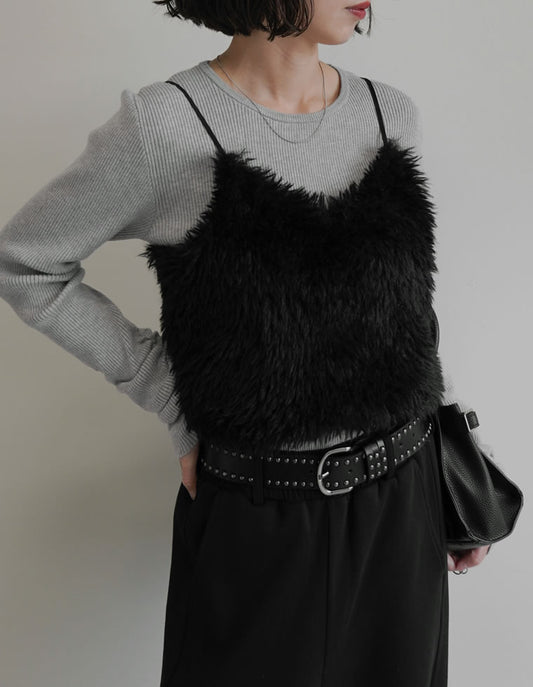 [2025AW COLLECTION][累計販売枚数2.5万枚突破]チベットラムフェイクファービスチェ トップス 人気レディースファッション通販 リエディ