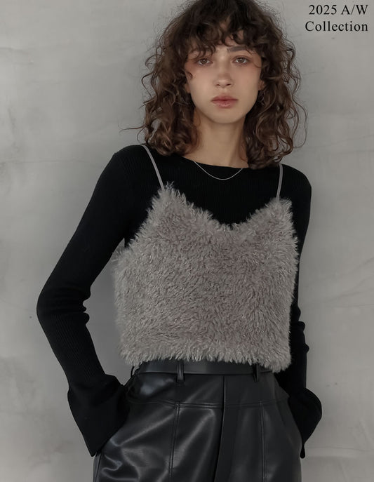 [2025AW COLLECTION][累計販売枚数2.5万枚突破]チベットラムフェイクファービスチェ トップス 人気レディースファッション通販 リエディ