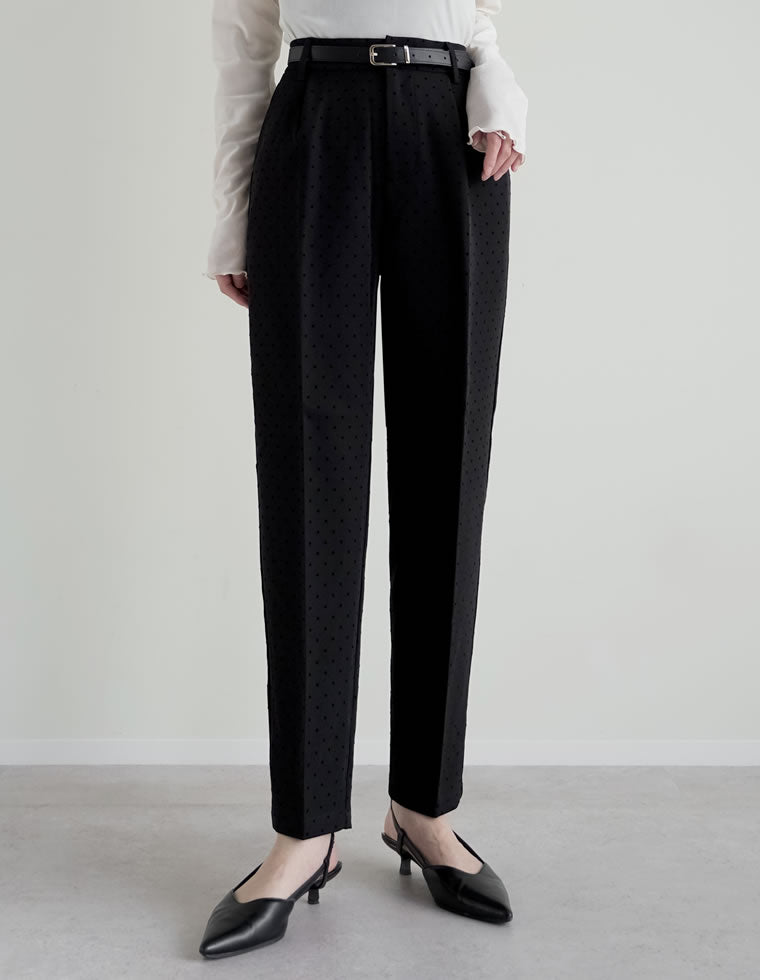 フロッキードットカットツイルテーパードパンツ - パンツ通販 | 人気