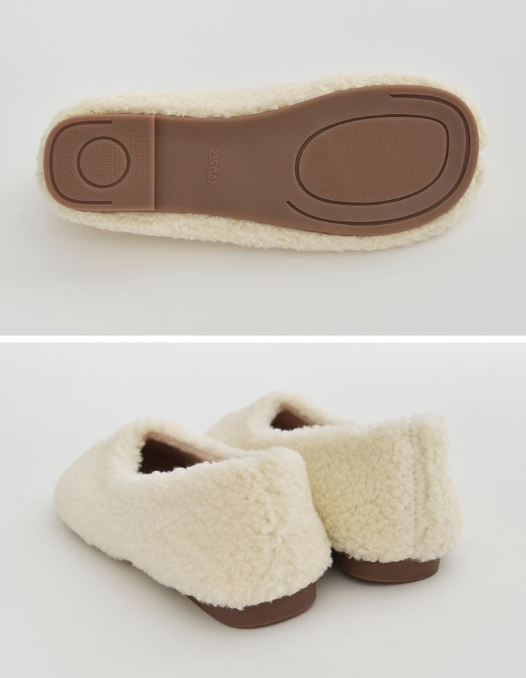 ボア足袋フラットシューズ - シューズ通販 | 人気レディース