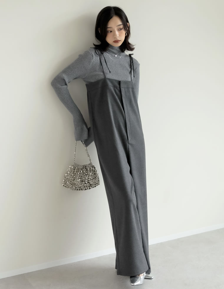 ウールタッチリボンサロペット - オールインワン通販 | 人気レディース