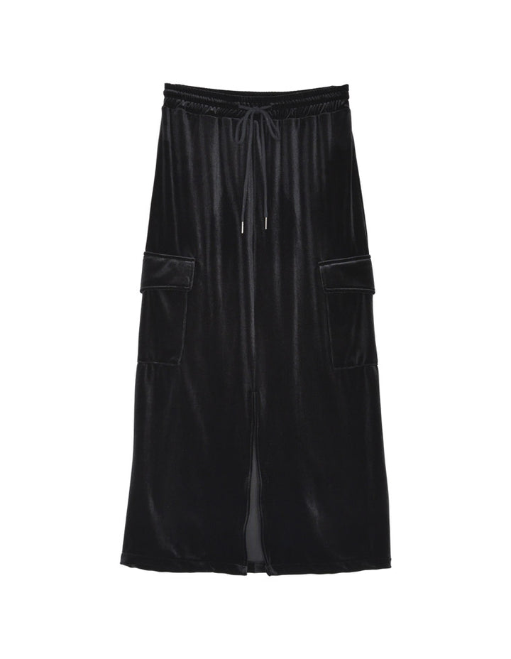 [TIME SALE][低身長/高身長サイズ有]カットベロアスリットカーゴスカート スカート レディースファッション通販 リエディ