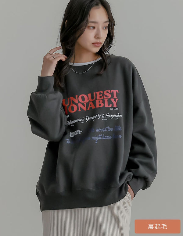 選べる裏起毛ビッグプルオーバー