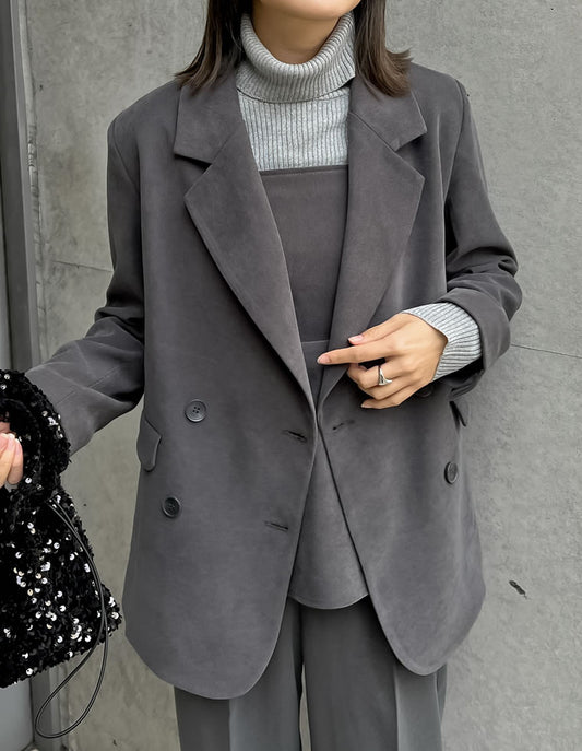 微起毛ツイルダブルテーラードジャケット ジャケット/アウター レディースファッション通販 リエディ