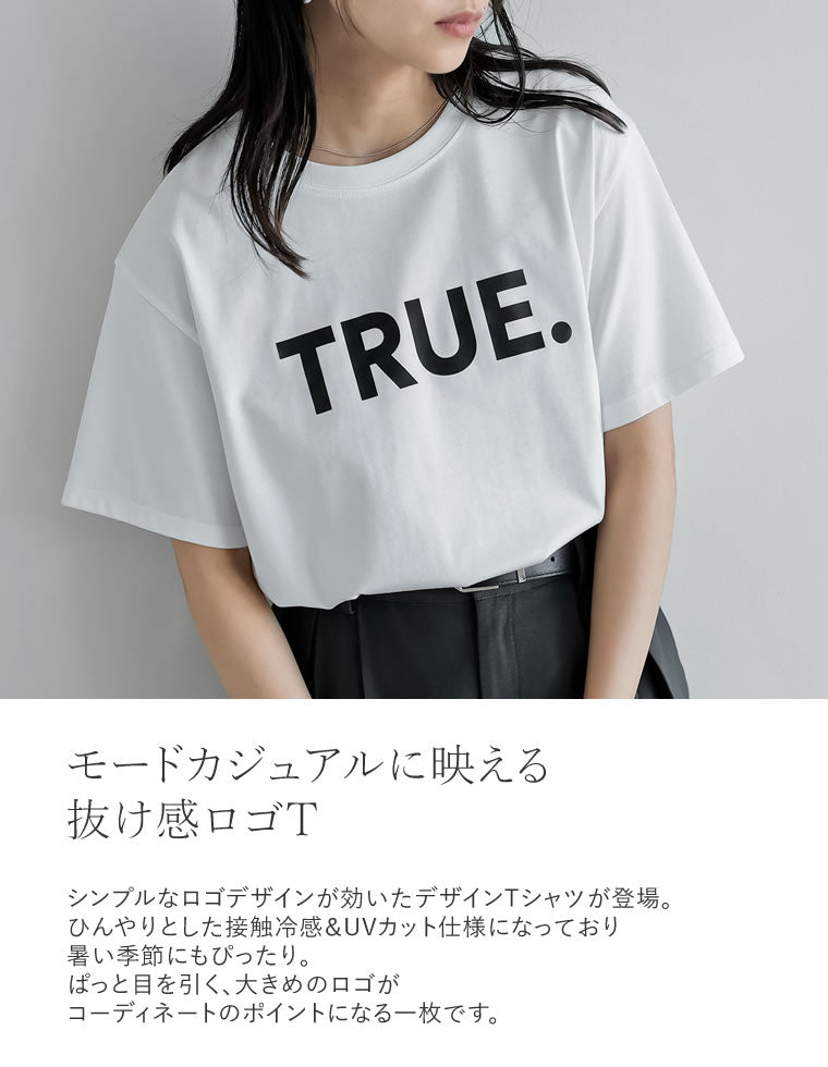 TRUEメタリックロゴプリントTシャツ - トップス通販 | 人気レディース