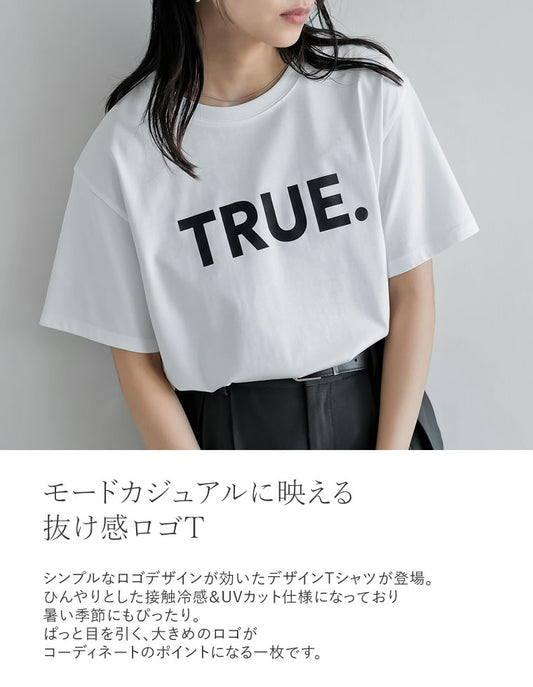 【TIME SALE 20%OFF】[UVカット][接触冷感][紫外線対策]TRUEロゴプリントTシャツ[mb] トップス 人気レディースファッション通販 リエディ