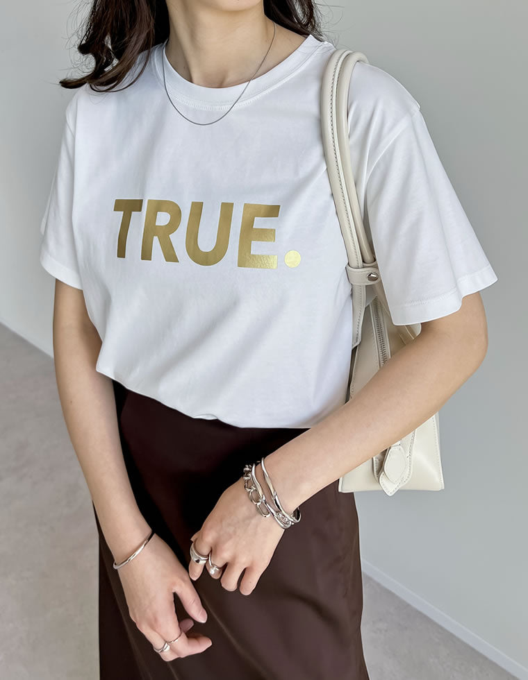 tシャツ メタリックロゴ Tシャツ レディース セール】メタリックロゴミニT（Tシャツ/カットソー）｜JUST A