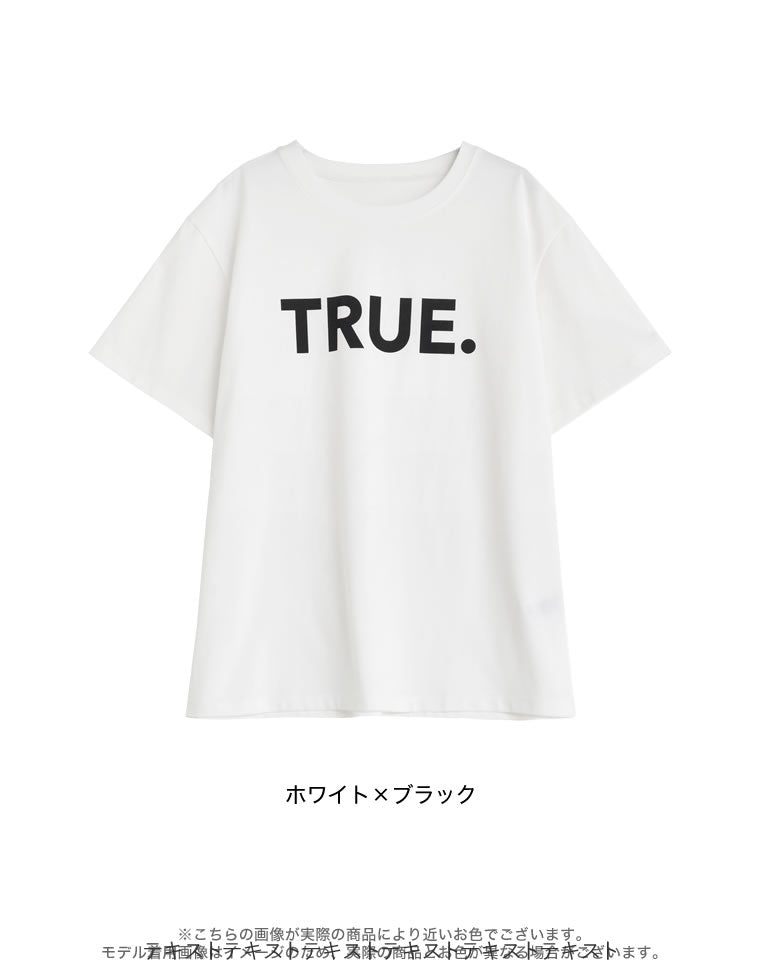 TRUEメタリックロゴプリントTシャツ - トップス通販 | 人気レディース