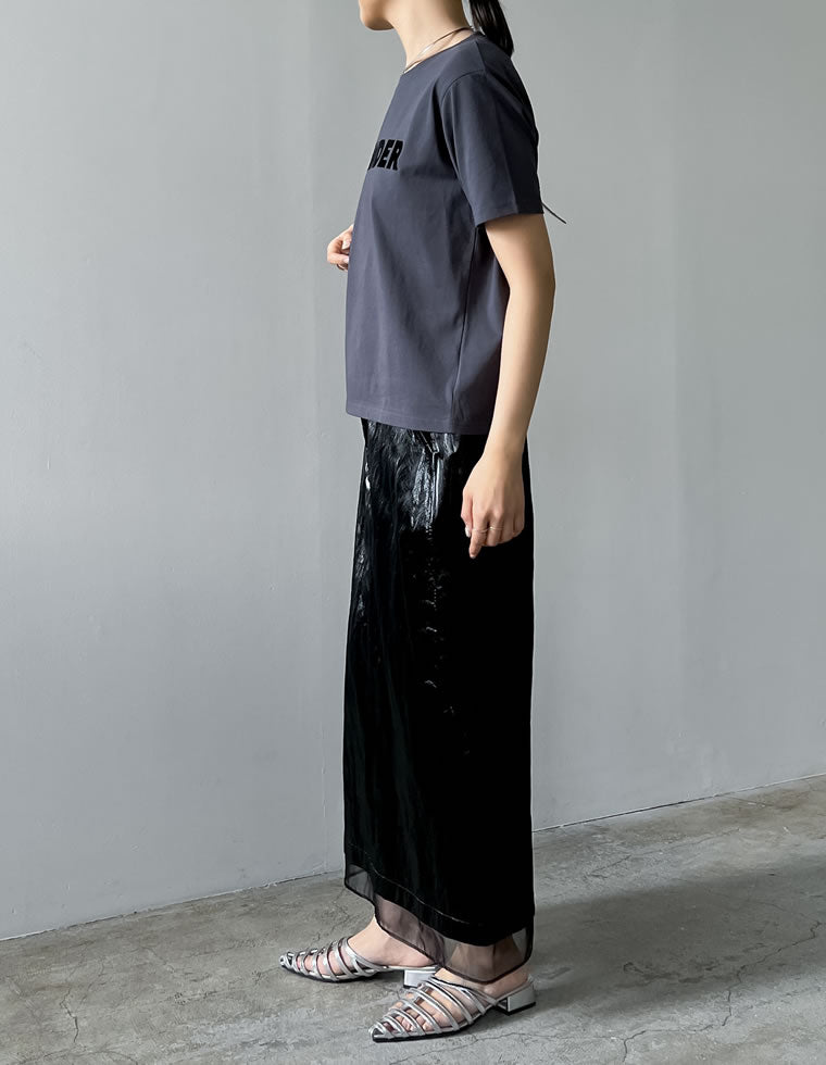 【CHICPARK】Vintageメタリック加工フェイクレザープリーツスカート Re:EDIT スカート 「低身長/高身長サイズ有」メタリックフェイクレザー