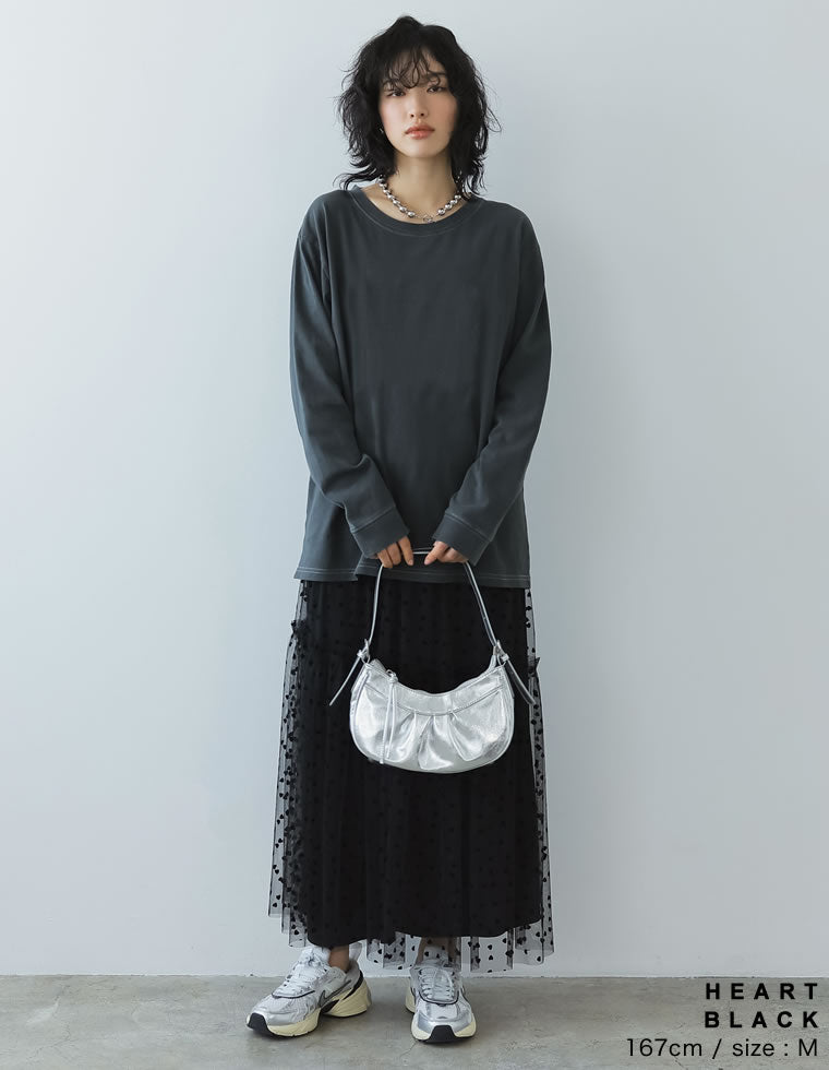 Heart-E 黒ハートエプロンスカートとリボンカチューシャ Heart-E 黒