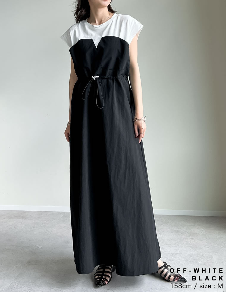 切り替えドロストフレアドッキングワンピ - ワンピース通販 | 人気