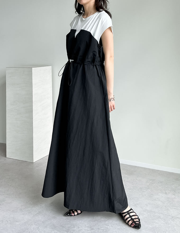 切り替えドロストフレアドッキングワンピ - ワンピース通販 | 人気