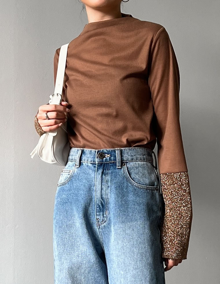 rinachシアースリーブアートラメセットアップ 手洗い可】ラメ入りシアートップス – 銀座マギー公式通販サイト