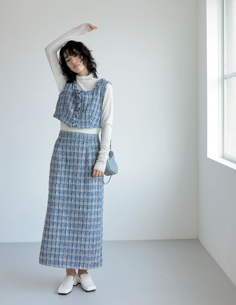 メル07430 ツイードナロースカート - スカート通販 | 人気レディース