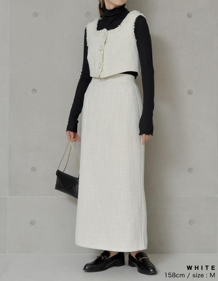 メル07430 ツイードナロースカート - スカート通販 | 人気レディース