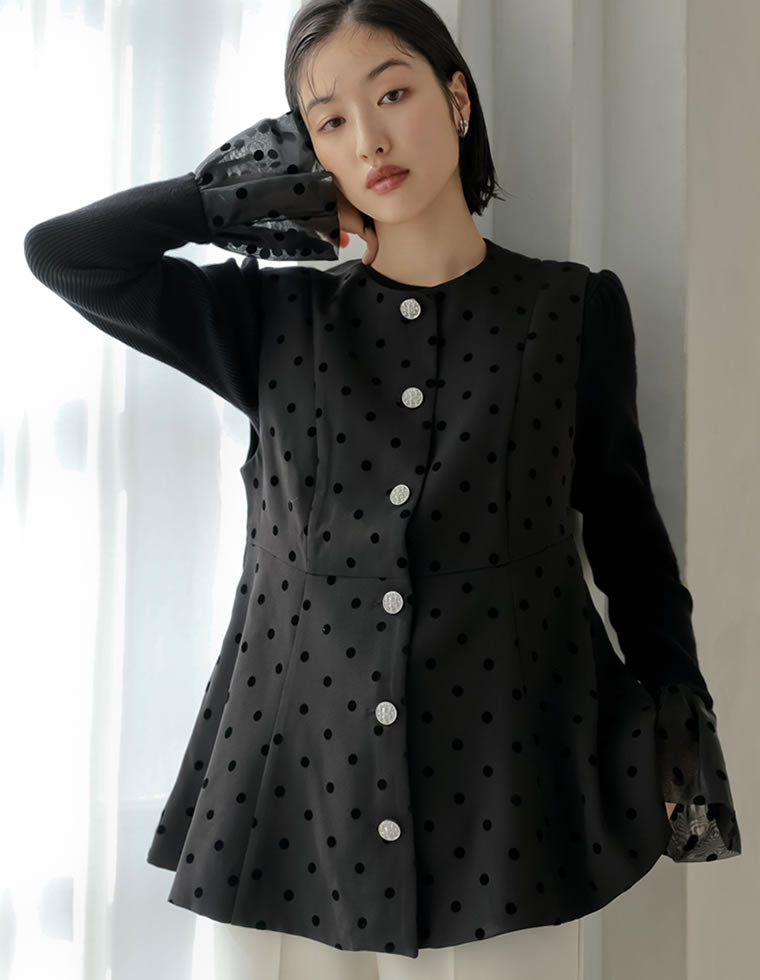 カットツイルペプラムベスト - ジャケット/アウター通販 | 人気