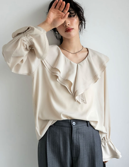 [入卒式 セレモニー]ビッグフリルカラーキャンディースリーブブラウス[mb] トップス 人気レディースファッション通販 リエディ