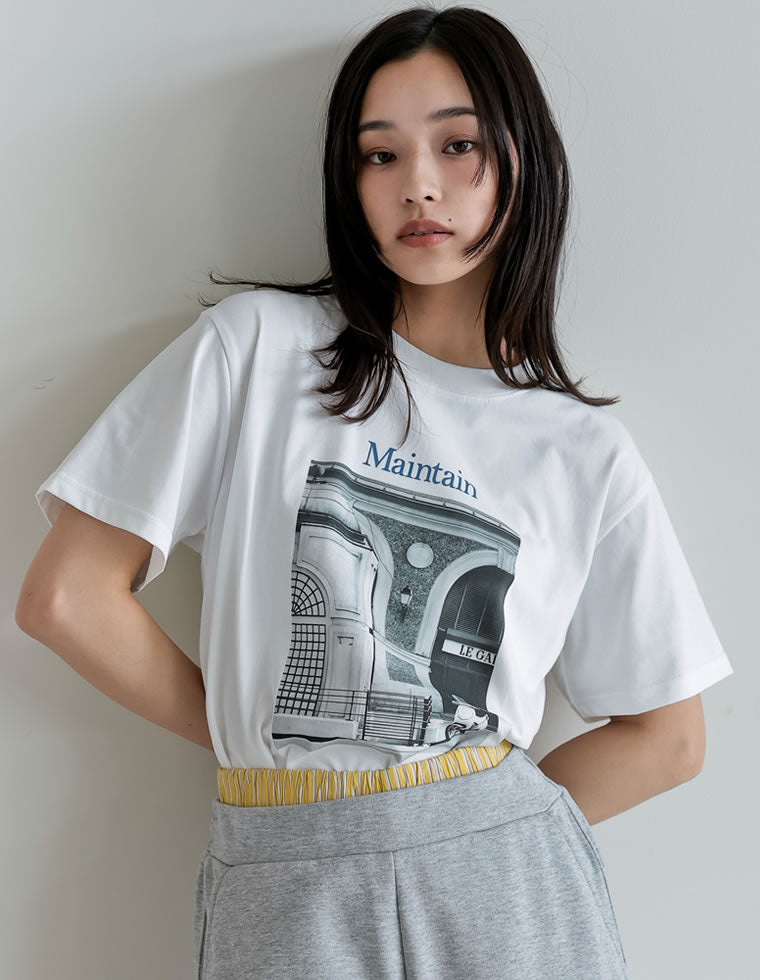 モノトーンプリントTシャツ - トップス通販 | 人気レディース