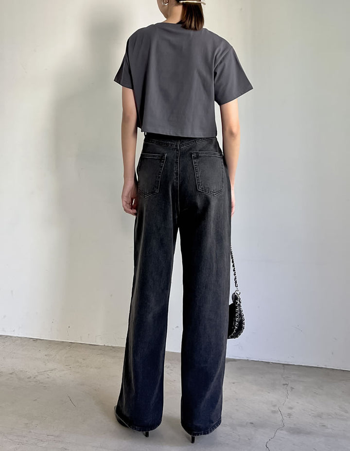 【TIME SALE 20%OFF ¥2,499⇒¥1,999】[着た瞬間ひんやり][接触冷感][UVカット]クロップド丈スパンコールロゴTシャツ[mb] トップス 人気レディースファッション通販 リエディ