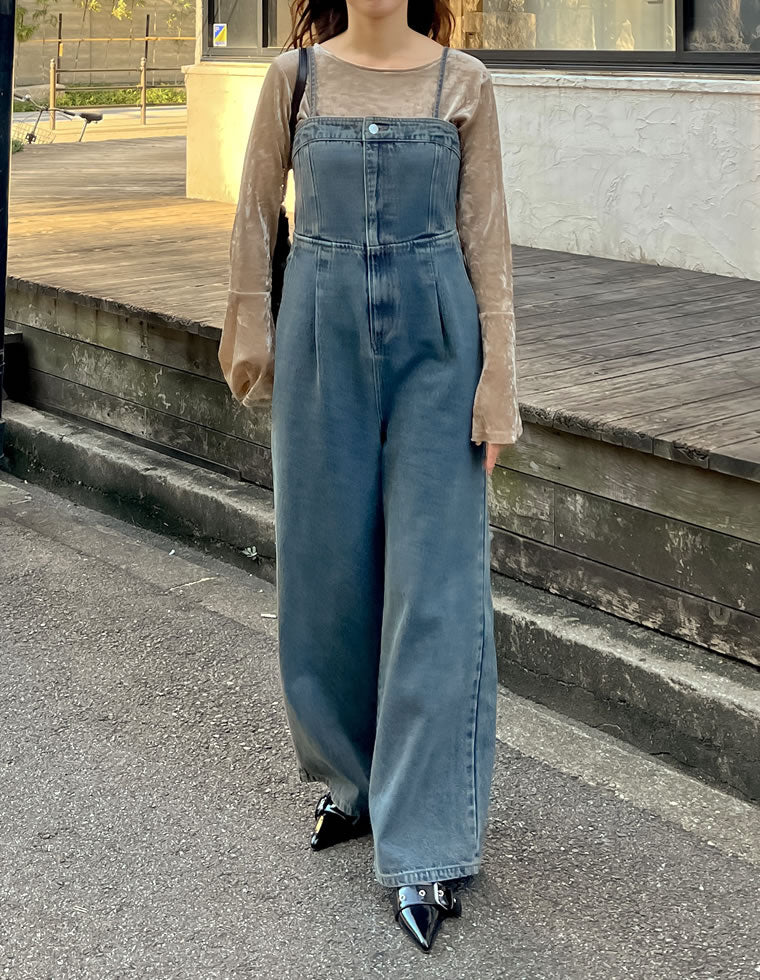 コットンデニムベアオールインワン - オールインワン通販 | 人気